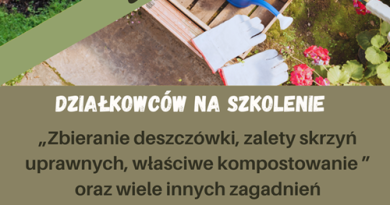 ZAPRASZAMY NA SZKOLENIE DO KĘDZIĘRZYNA-KOŹLA